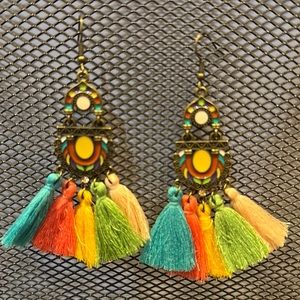 Earrings, New without tags. Colorful, Boho